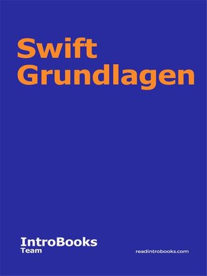 cover image of Swift Grundlagen